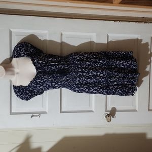 205 Collins Floral Puff Sleeve Dress XL Jrs